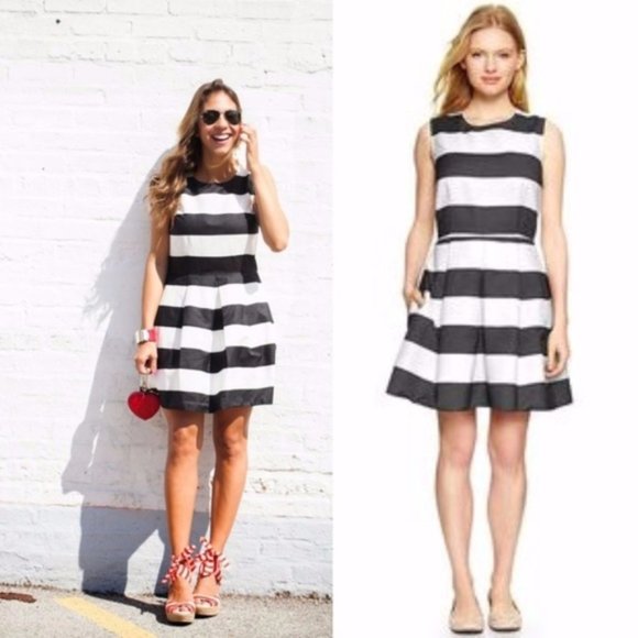 GAP Dresses & Skirts - GAP Fit and Flare Striped Sleeveless Mini Dress